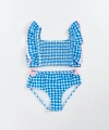 LC Waikiki Kare Yaka Ekose Kız Çocuk Bikini