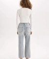 Defacto Straight Fit Normal Bel Bilek Boy Jean Yıkamalı Pantolon