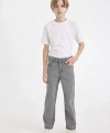 Defacto Erkek Çocuk Straight Fit Düz Paça Cepli Gri Jean Pantolon