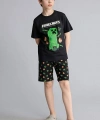 Defacto Regular Fıt 2li Pijama Şort Tişört Takımı Erkek Çocuk