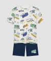 LC Waikiki Bisiklet Yaka Erkek Çocuk Şortlu Pijama Takımı