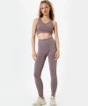 Koton Dikişsiz Tayt Spor Yüksek Bel Tül Detaylı Kırçıllı Slim Fit