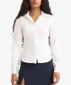 Defacto Fitted Poplin Uzun Kollu Beyaz Kadın Gömlek