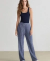 Defacto Wide Leg Kareli Normal Bel Geniş Paça Pantolon