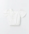 LC Waikiki Kare Yaka Kız Çocuk Crop Bluz