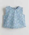 LC Waikiki Çiçekli Kız Çocuk Crop Jean Bluz