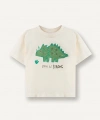 Defacto Dinozor Baskılı Ekru Erkek Bebek T-Shirt