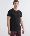LC Waikiki Siyah Süper Slim Fit Esnek Kumaş Tişört