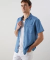 LC Waikiki Jeans Regular Fit Kısa Kollu Erkek Jean Gömlek
