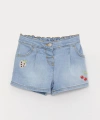 LC Waikiki Nakışlı Kız Bebek Jean Şort
