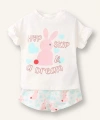 Defacto %100 Pamuk Fitilli 2li Ekru Pijama Takımı Kız Bebek