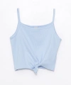 LC Waikiki Lila Kare Yaka Kız Çocuk Crop Atlet