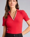 Defacto Slim Fit Polo Yaka Fitilli Kaşkorse Kısa Kollu Polo Tişört
