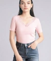 Defacto %100 Pamuk Slim Fit Fitilli Kaşkorse Tişört