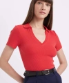 DEFACTO Slim Fit Dar Kesim Fitilli Kaşkorse Kısa Kollu Polo Tişört