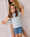 Defacto %100 Pamuk Beli Lastikli Jean Şort Kız Bebek