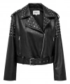 ONLY Zımba İşlemeli Suni Deri Biker Ceket