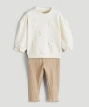 LC Waikiki Bisiklet Yaka Kız Bebek Sweatshirt Ve Tayt