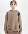 Defacto Oversize Geniş Kalıp Kapüşonlu Cepli Okul Sweatshirt Erkek Çocuk