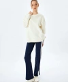 Koton Şardonlu Oversize Bisiklet Yaka Uzun Kollu Sweatshirt