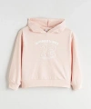 LC Waikiki Kapüşonlu Baskılı Kız Çocuk Sweatshirt