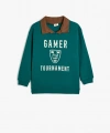 Koton Sweatshirt Baskı Detaylı Uzun Kollu Şardonlu
