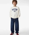Koton Pamuklu Uzun Kollu Bisiklet Yaka Baskılı Sweatshirt