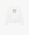 KOTON Tavşan Baskılı Uzun Kollu Bisiklet Yaka Şardonlu Sweatshirt