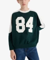 Defacto Oversize Geniş Kalıp Bisiklet Yaka Baskılı Okul Sweatshirt Erkek Çocuk
