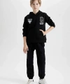 Defacto Oversize Kapüşonlu Sırt Baskılı Sweatshirt Erkek Çocuk
