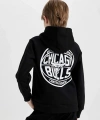 Defacto Oversize Kapüşonlu Sırt Baskılı Sweatshirt Erkek Çocuk