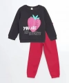 LC Waikiki Bisiklet Yaka Kız Çocuk Sweatshirt Ve Eşofman Altı