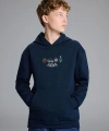 LC Waikiki Kapüşonlu Yılbaşı Temalı Erkek Çocuk Sweatshirt