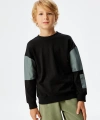 KOTON Sweatshirt Uzun Kollu Bisiklet Yaka Cep Detaylı Pamuklu