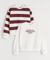 LC Waikiki Bisiklet Yaka Kız Çocuk Kalın Sweatshirt 2li