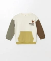LC Waikiki Bisiklet Yaka Uzun Kollu Baskılı Erkek Çocuk Sweatshirt
