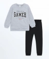 LC Waikiki Bisiklet Yaka Erkek Cocuk Sweatshirt ve Esofman Alt 2li