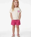 Koton Pamuklu Çilek Baskılı Ekru Kız Bebek T-Shirt