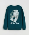LC Waikiki Bisiklet Yaka Baskılı Erkek Kalın Sweatshirt