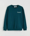 LC Waikiki Bisiklet Yaka Baskılı Erkek Kalın Sweatshirt