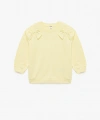 Koton Uzun Kollu Bisiklet Yaka Fiyonk Detaylı Şardonlu Pamuklu Sweatshirt
