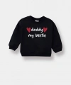 Defacto Kız Bebek Bisiklet Yaka Baskılı İçi Yumuşak Tüylü Sweatshirt