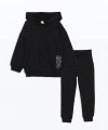 LC Waikiki Kapüşonlu Erkek Bebek Sweatshirt Ve Eşofman Alt 2li Takım