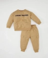 Defacto Erkek Bebek 2li Takım Baskılı Sweatshirt Beli Lastikli Cepli Eşofman Altı