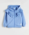 LC Waikiki Kapüşonlu Fermuarlı Kız Çocuk Sweatshirt
