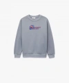 Koton Pamuklu Uzun Kollu Bisiklet Yaka Baskılı Şardonlu Sweatshirt