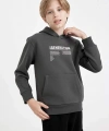 Defacto Cepli Yazı Baskılı Kapüşonlu Okul Sweatshirt Erkek Çocuk
