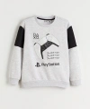 LC Waikiki Bisiklet Yaka Baskılı Erkek Çocuk Sweatshirt