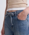 LC Waikiki LCW Jeans İndigo Beli Lastikli Wideleg Kadın Jean Pantolon