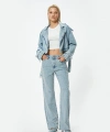 Koton Yüksek Bel Düz Uzun Paça Kot Pantolon - Nora Longer Straight Jeans